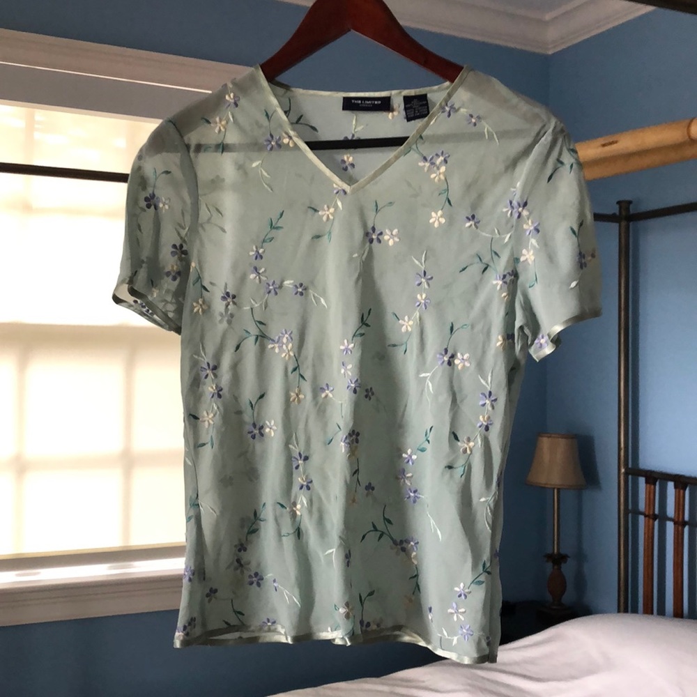 Sheer floral top